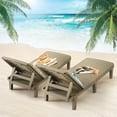 thumbnail image 5 of ELPOSUN Oversized Outdoor Chairse Lounge Chair, 5-Level Adjustment Backrest, Extra Widen Chaise with Cup Holder Easy Assembly for Pool Beach Garden, 5 of 7