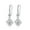 White, variant on SPRING PARK Women Drop Earrings Cubic Zirconia Tassel Four-leaf Clover Jewelry Gift for Birthday