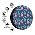thumbnail image 5 of Spare Tire Cover, Сute lamas cactus rainbow navyblue Wheel Cover Tire Covers for Trailers Car Truck Camper Universal Tire Covering Fits Diameter 15 inch, 5 of 7