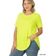 thumbnail image 3 of Zenana Women & Plus Short Sleeve Round Neck & Hem Relaxed Fit Casual Tee Shirt Top, 3 of 5