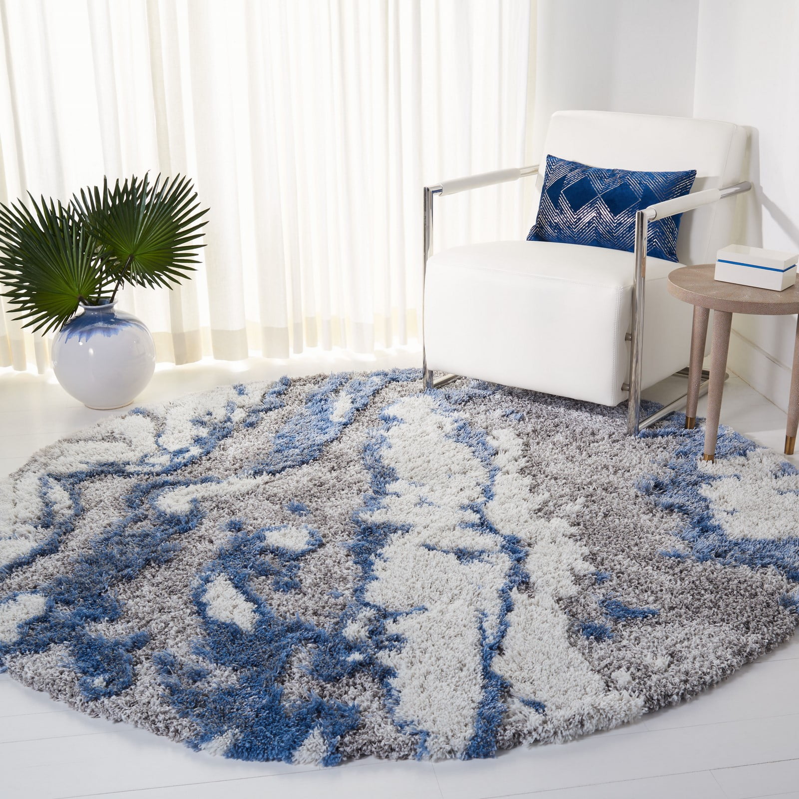 blue silver area rugs