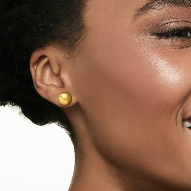 10mm gold ball stud earrings discount