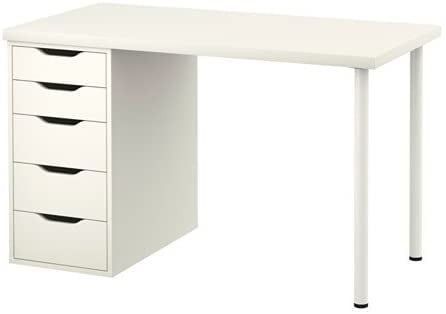 Ikea computer table with drawers white 47 14x23 58 1020214235638 deals