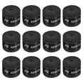 thumbnail image 1 of Unique Bargains 43.3' Round Groove Non-Slip PU Tennis Racket Overgrip Tape Wraps Black 12 Pack, 1 of 6