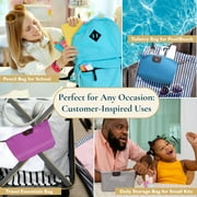 ComfiTime Makeup Bag - 6 Pack Small Travel Cosmetic Bag for Women and Men, Mini Makeup Pouch, Waterproof Travel Cosmetic Pouch, Multi-Purpose Nylon Zipper Toiletry Bag