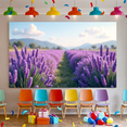 thumbnail image 3 of Lavender Field Outdoor Decoration Photography Event Background Wedding Photo Booth Scenery Banner Floral Display Conference Backdrop Garden Party, 3 of 4