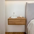 thumbnail image 2 of Mobili Fiver, Riccardo Floating nightstand, Rustic Oak, 17.7" x 9.8" x 6.1 ", Melamine-Finished, Modern Bedside Table, End Table, Italian Furniture, 2 of 18