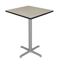 Regency Cafe High 30" Square X-Base Table- Maple/ Grey Base