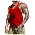 thumbnail image 2 of Tank Tops For Men Big And Tall Mens Breathable Tank Tops Novelty 3D Graphic Gym Workout Sleeveless T-Shirt Tees Gym Muscle Tee Fitness Bodybuilding Sleeveless T Shirt, 2 of 6