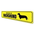 thumbnail image 4 of Dachshund Danger Novelty Sign, Metal Wall Decor - 4x18 inches, 4 of 4