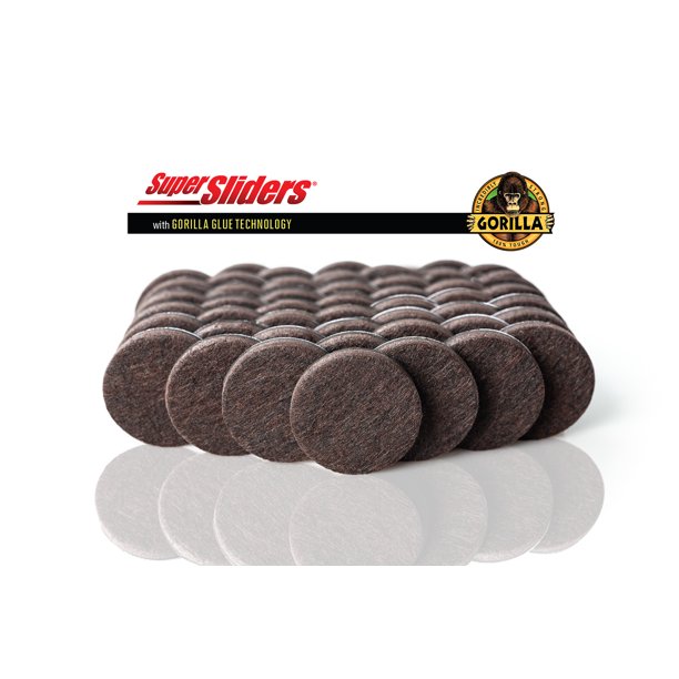 Super Sliders Super Sliders x Gorilla Glue 1 1/2" Round Felt Pads for