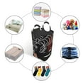 thumbnail image 3 of DouZhe 50L Rectangular Laundry Basket, Black Graffiti Abstract Texture Prints Waterproof Foldable Laundry Hamper with Aluminum Handles, 3 of 6