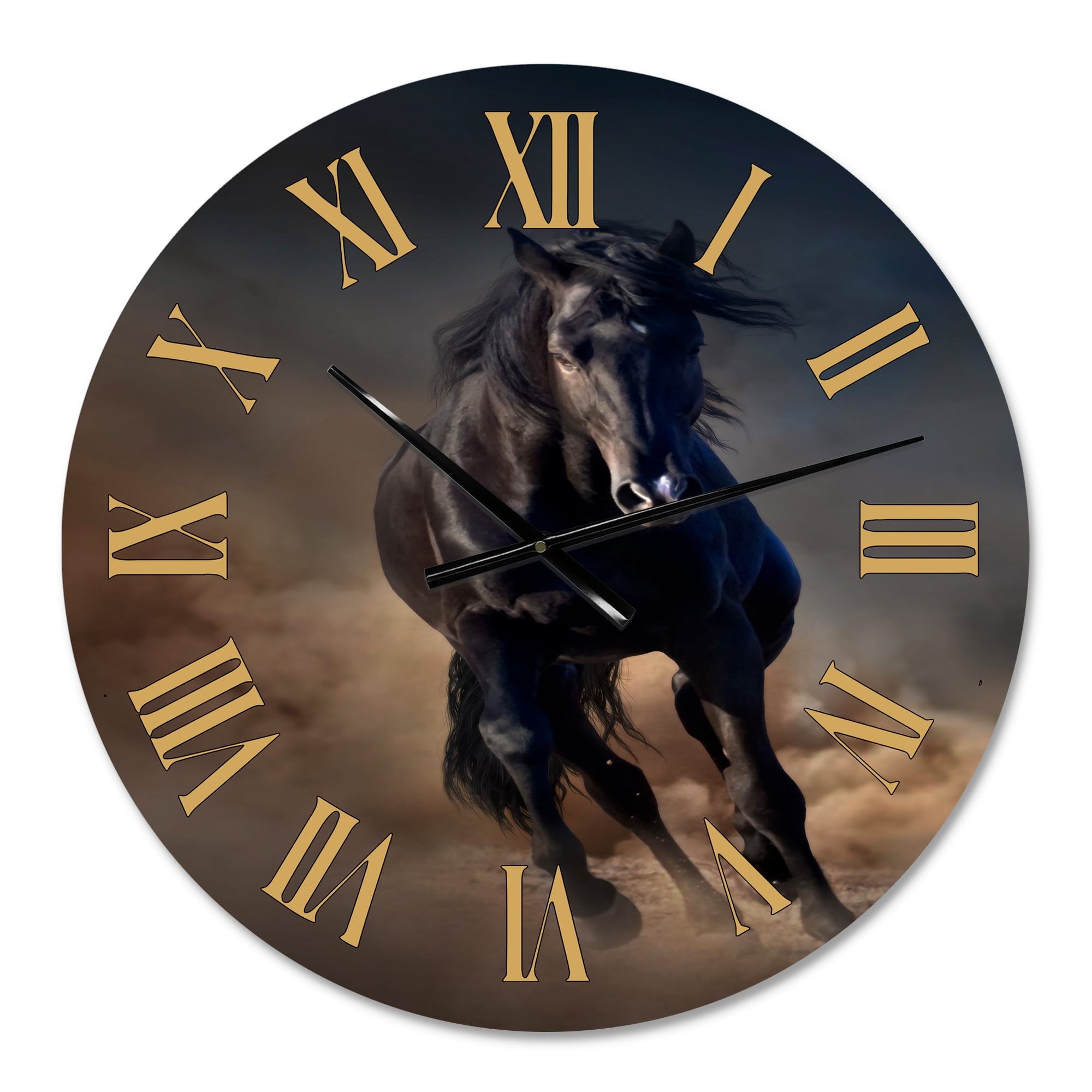 Designart 1 in Quartz Farmhouse Wall Clock