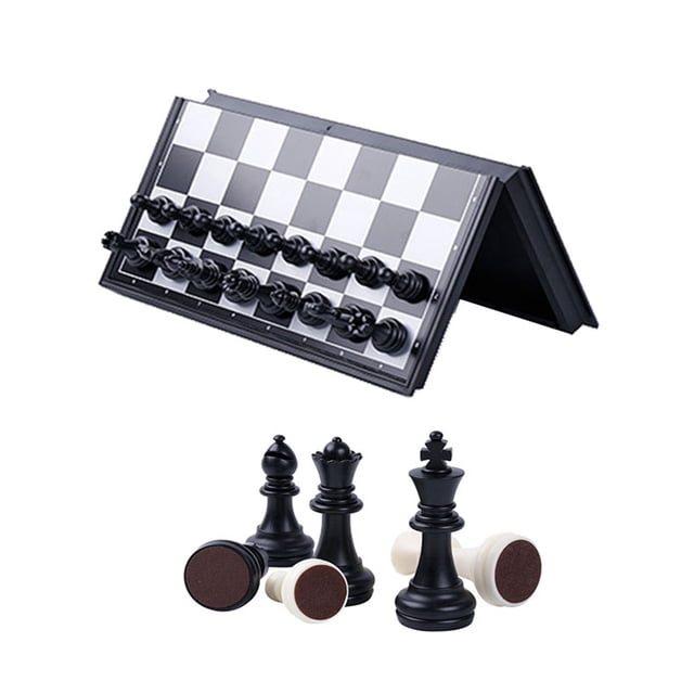 Juego de ajedrez magnético ANGGREK Tablero de ajedrez magnético Plegable 25 x 25 x 2 cm