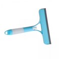 thumbnail image 1 of Paquete de 2-4 escobilla de goma para limpieza de ventanas, herramienta de limpieza de vidrio para puerta de ducha de baño, color azul 2 piezas, 1 of 9