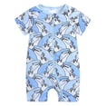 thumbnail image 2 of ATAIKU Infant Baby Boys Short Sleeve Romper 3M-3T Newborn Cotton 2 Way Zipper Jumpsuit Toddler Summer Bodysuit - 1PCS Shark, 2 of 11