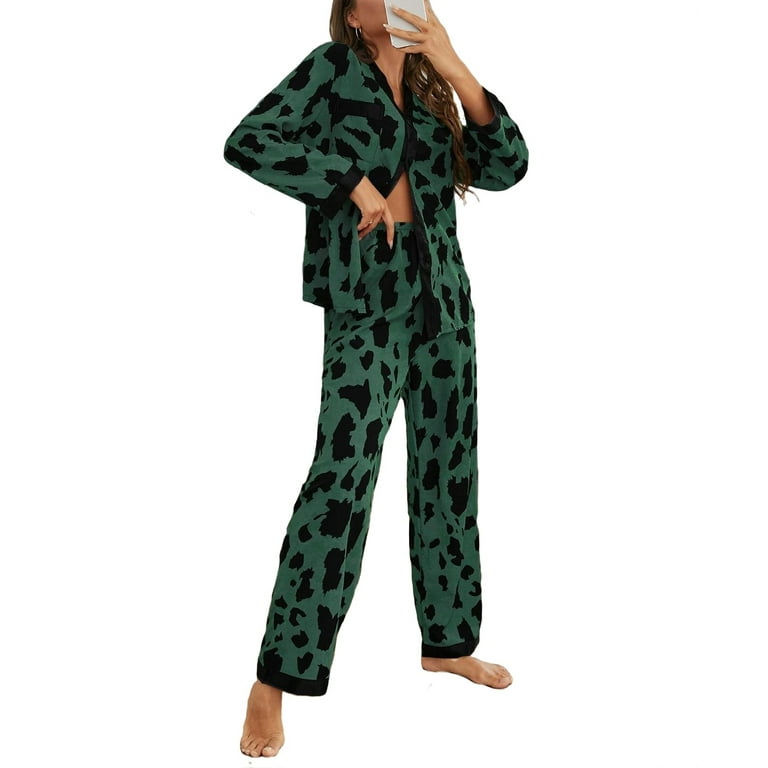 Dark green womens pajamas sale