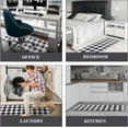 thumbnail image 6 of Kitchen Mats 2 PCS Anti Fatigue Kitchen Rugs Non Skid Waterproof Kitchen Floor Mat Cushioned Black and White Kitchen Rugs Farmhouse Comfort Standing Kitchen Mats for Floor, House, Sink, Office, 6 of 6