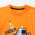 thumbnail image 4 of Ulanda Toddler Boys Little Monster Embroidered Truck 2-Pieces Cotton T-Shirt and Shorts Summer Outfit Set (Orange, 6-7 Years), 4 of 9