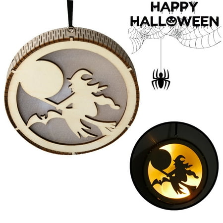 

Paiwinds Hollow Pumpkin Man Haunted House Cat LED Light Pendant Halloween