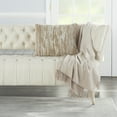 thumbnail image 3 of Nourison Natural Leather Hide Woven Leather Beige Decorative Throw Pillow , 20" x 20", 3 of 5
