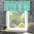 thumbnail image 4 of Turquoise Burlap Texture Farmhouse Short Window Curtain Valances, Farmhouse Vintage Aqua Rod Pocket Kitchen Valances for Living Room Bedroom Bathroom Cafe 54" x 18", 4 of 8