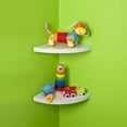 thumbnail image 7 of Danya B. White Veneer Corner Radial Shelves (Set of 2), 7 of 7