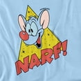 thumbnail image 2 of Pinky and The Brain Narf Women's T Shirt, Light Blue, X-Large, 2 of 6