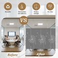 thumbnail image 5 of Grey Dandelion Window Privacy Film, Abstract Art Simple Floral Static Cling UV Sun Blocking Heat Control Window Tint Day and Night, Non-Adhesive Reusable One Way Windows Privacy Cover 23.6''x59'', 5 of 7