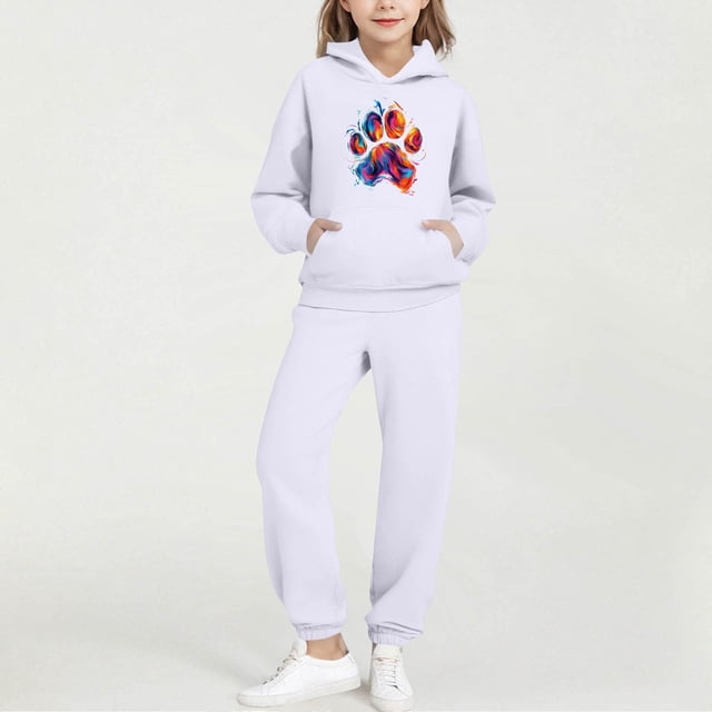 Cowsor Little Girls Outfits 2 Piece Toddler Long Sleeve Sweatshirt Leggings Pants Clothing Set