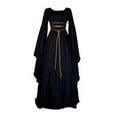 thumbnail image 3 of JTieacloth Women's Lace-Up Maxi Dress Long Sleeve Party Witch Gown, 3 of 6
