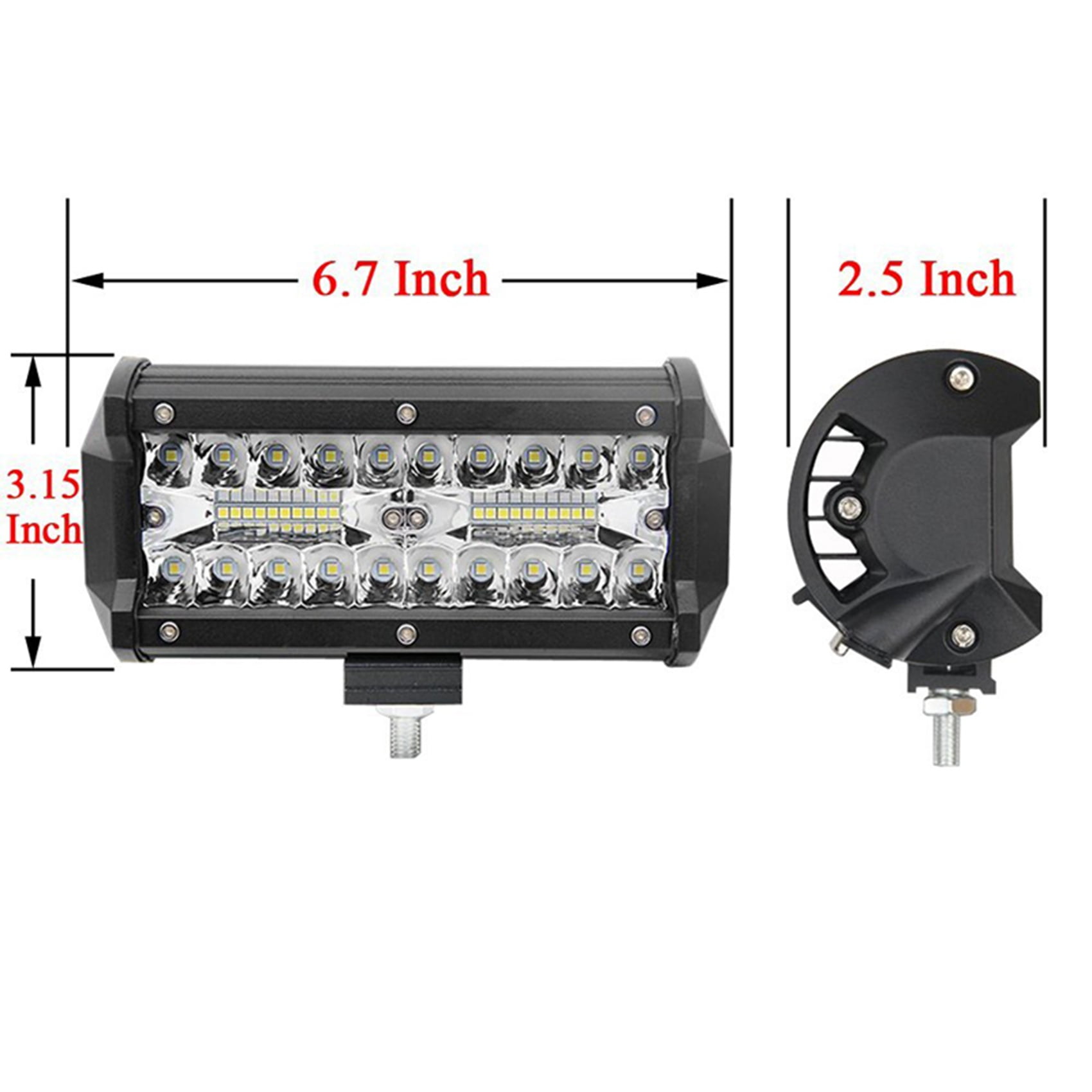 2X 7 Inch 120W Combo Led Light Bars Spot Flood Beam for Work Driving Offroad Boat Car Tractor Truck SUV ATV 12V 24V
