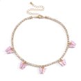 thumbnail image 1 of Collar De Mariposa Dulce Y Encantador Para Mujer Oro Plata Brillante Srystal,1pc-rosa Rojo Verde, 1 of 5