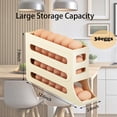 thumbnail image 3 of 4 Tiers Egg Holder for Fridge, Auto Rolling Egg Rack Holder, Large Capacity Egg Organizer, Holds 30 Eggs, Space-Saving Egg Holder Rack for Refrigerator Kichen Cabinet (Gray), 3 of 5