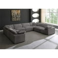 thumbnail image 2 of Maklaine Contemporary Gray Velvet Down Filled Modular Sectional Sofa, 2 of 7