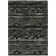 thumbnail image 2 of 8' X 10' Taupe Charcoal And Gray Striped Washable Indoor Outdoor Area Rug, 2 of 5