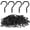 Black, variant on Minzimin Screw Hooks, 1 Inch Metal Screw in Cup Hooks, 30 Pcs