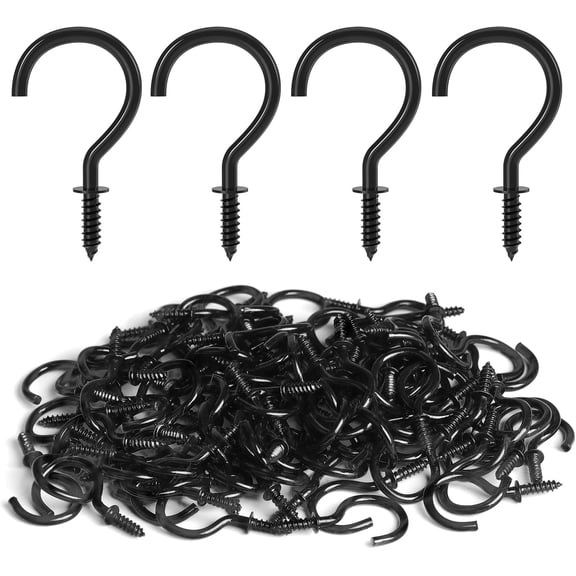 Minzimin Screw Hooks, 1 Inch Metal Screw in Cup Hooks,  30 Pcs