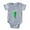 Heather Gray, variant on - Milkshake Green - Cute Infant Baby Football Bodysuit