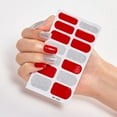 thumbnail image 1 of 14-Piece Red Real Gel Nail Polish Strips Kit with Nail File & Stick - Long-Lasting UV/LED Cured, Safe Waterproof Material, Easy Application & Removal for 2-Week Salon-Quality Manicure - Brittle Nail, 1 of 6