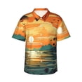 thumbnail image 1 of Balery Tropical Sunset Paradise Camisas hawaianas de manga corta para hombre, camisas playeras de corte holgado, camisas de vacaciones con botones,XX-Large, 1 of 7