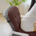 thumbnail image 6 of High Back Chair Cushion Warm Neutral Color Tufted Ergonomic Lumbar Support Seat Back Pad Non- with Strap for Office Desk Chair Dorm Car Seating Boho Home Decor, 6 of 7