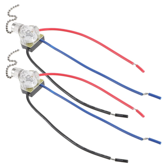 KAKOWELY 2pcs Replacement Pull Chain Switch Ceiling Fan Switch Pull Chain Switch Control,1.46"X0.94"X0.67"