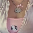 thumbnail image 4 of Sanrios-Colgante de Hello Kitty para niña, collar con diseño de Hello Kitty, Diamante completo Y2K Original, Material de acero de titanio, disco en U, memoria de 512Mb, 4 of 4