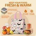 thumbnail image 5 of Husky and Pink Pioneer Flower Insulated Lunch Bag for Women & Adults,Large Portable Soft Cooler Lunch Bag,Thermal Food Storage Tote with Pearl Cotton,8.66L,8.75x5.75x9.5 Inch, 5 of 6