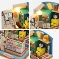 thumbnail image 2 of Kit de casa de muñecas en miniatura, casa de muñecas de madera con luces LED, 2 of 7
