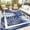BLlue White, variant on Outdoor Rug for Patio Clearance, Waterproof Carpet for Hallway & Poolside - All-Weather Heavy Duty Mat for High Traffic Walkway, Deck, Porch, Commercial Entryway