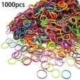 thumbnail image 4 of (Multicolor) Mini Rubber Bands Soft Elastic Bands Small Tiny Rubber Bands for Kids Hair Braids Hair Wedding Hairstyle (1000 Pcs Multicolor), 4 of 9