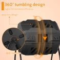 thumbnail image 6 of PayLessHere 43 Gallon Dual Chamber Tumbling Composting Bin with Sliding Doors,Black Door, 6 of 7