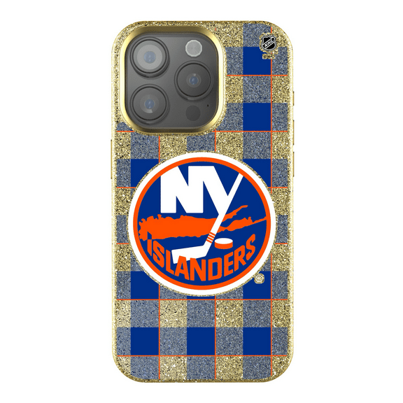 Keyscaper  New York Islanders Plaid Bling iPhone Case